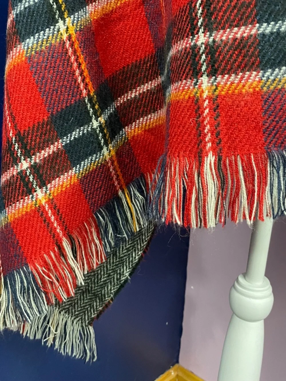 Red Plaid Blanket Scarf 28